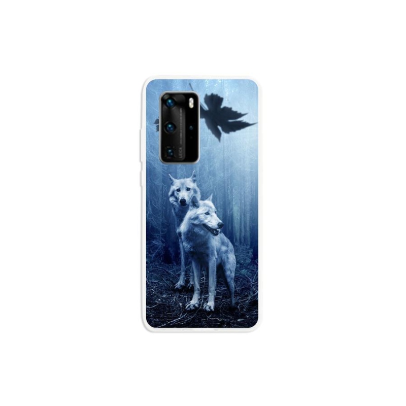 Gelový kryt mmCase na mobil Huawei P40 Pro - vlci v lese