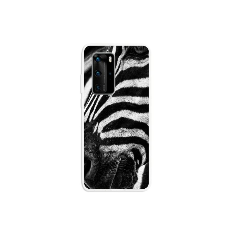 Gelový kryt mmCase na mobil Huawei P40 Pro - zebra