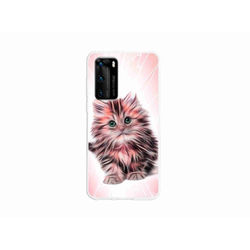Gelový kryt mmCase na mobil Huawei P40 - roztomilé kotě