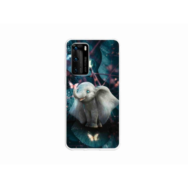 Gelový kryt mmCase na mobil Huawei P40 - roztomilý slon