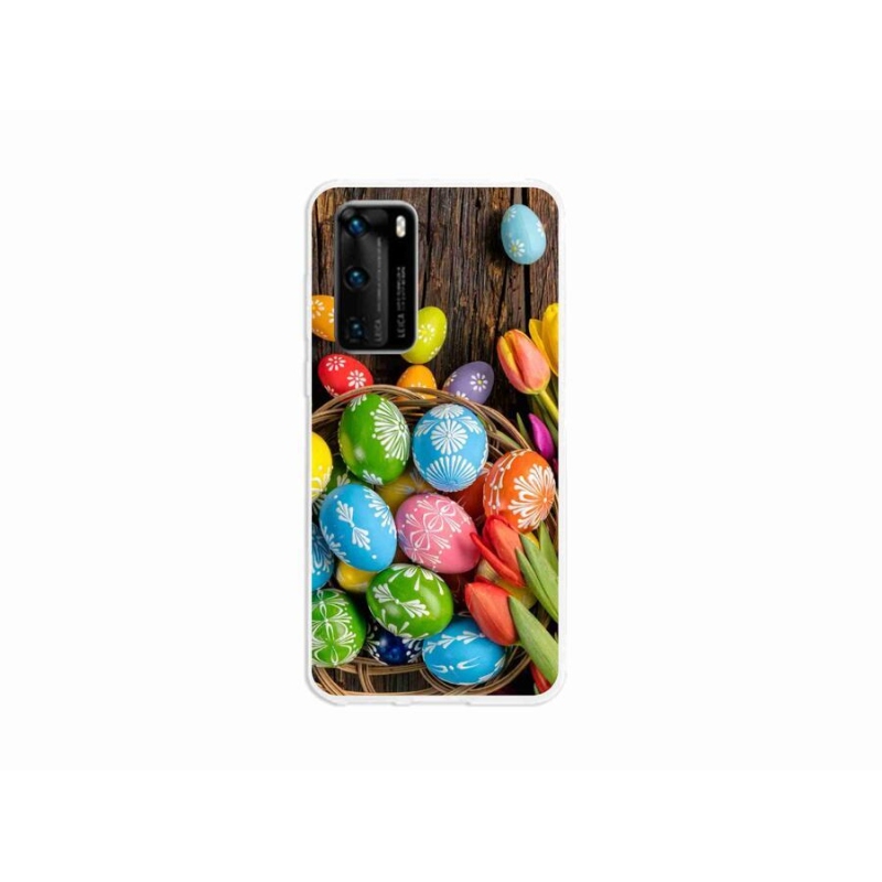 Gelový kryt mmCase na mobil Huawei P40 - velikonoční vajíčka