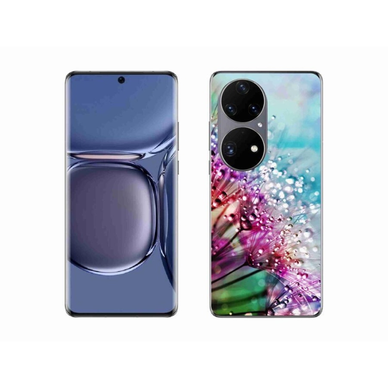Gelový kryt mmCase na mobil Huawei P50 Pro - barevné květy
