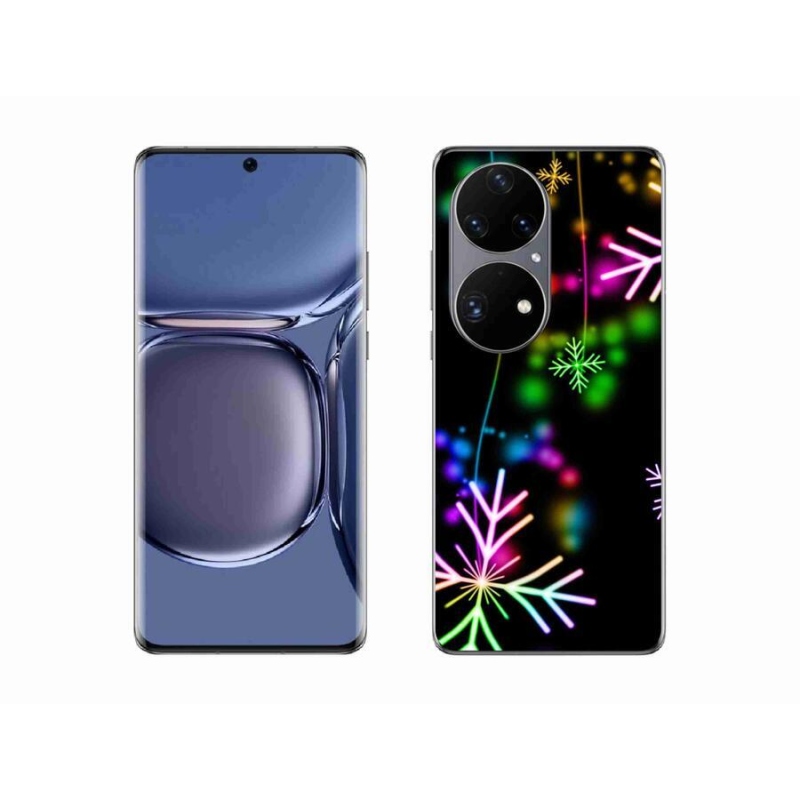 Gelový kryt mmCase na mobil Huawei P50 Pro - barevné vločky