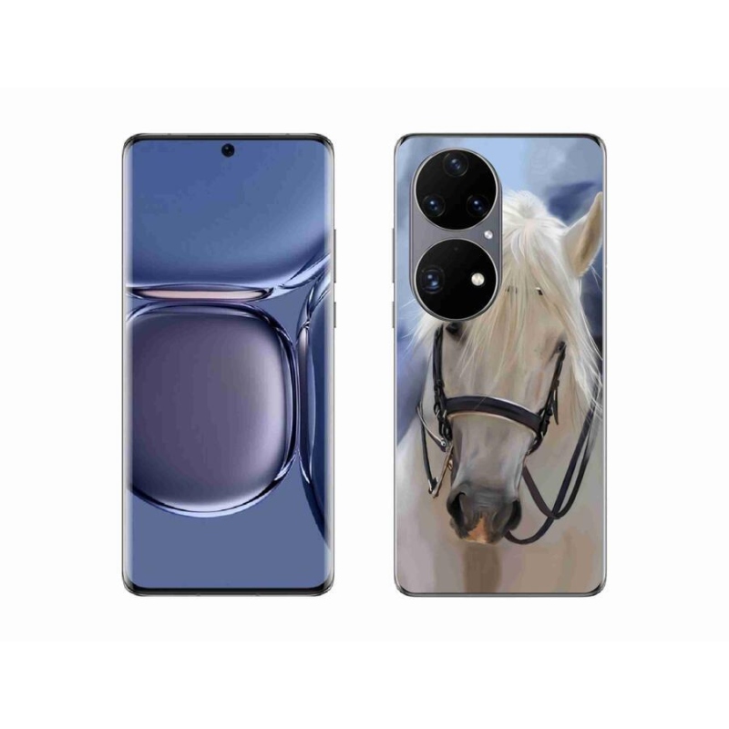 Gelový kryt mmCase na mobil Huawei P50 Pro - bílý kůň