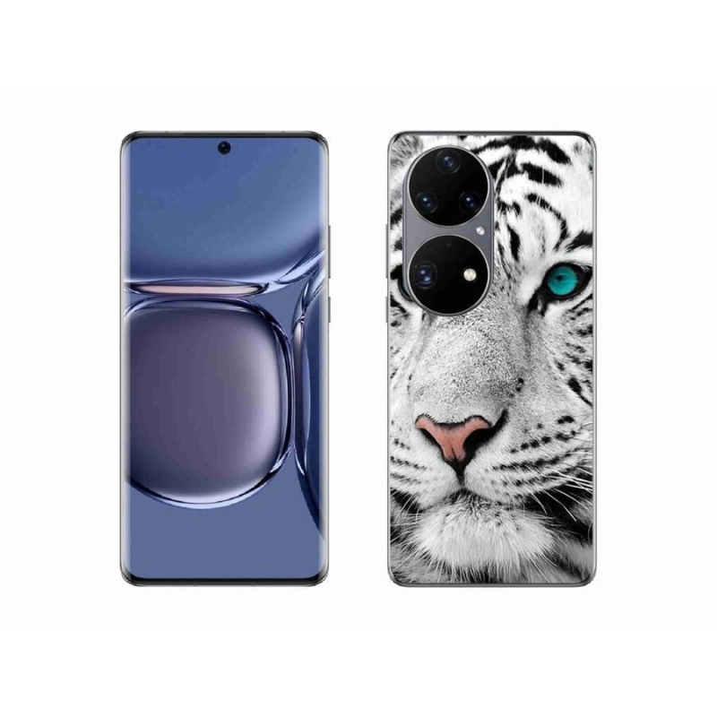 Gelový kryt mmCase na mobil Huawei P50 Pro - bílý tygr
