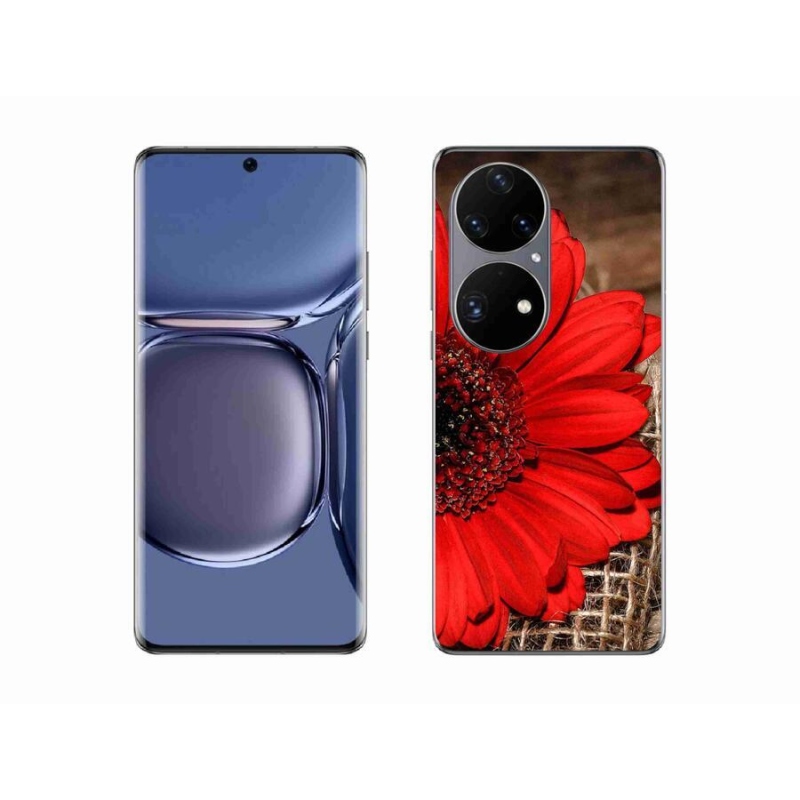 Gelový kryt mmCase na mobil Huawei P50 Pro - gerbera