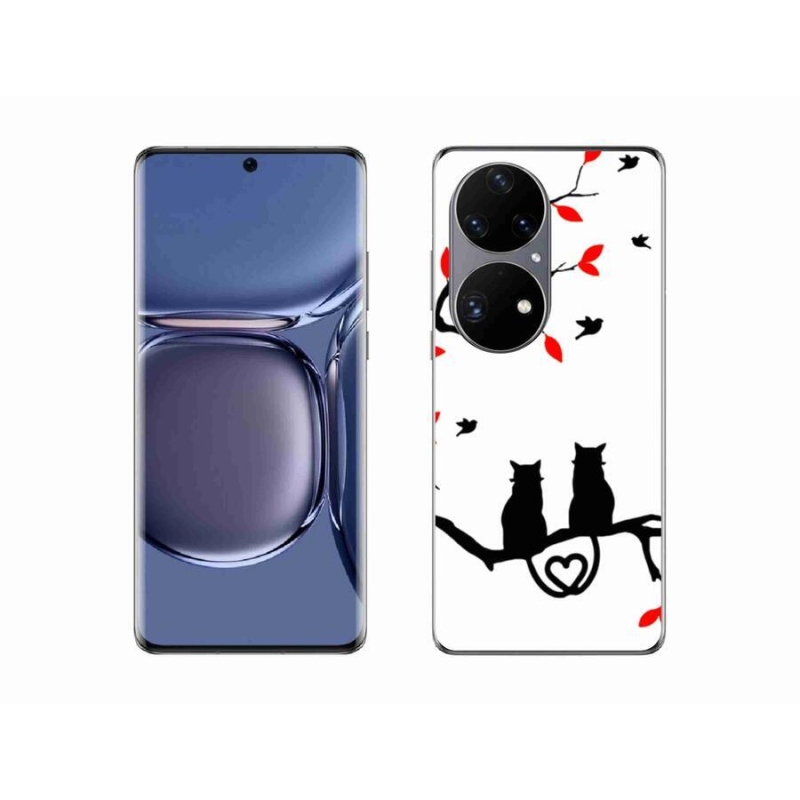 Gelový kryt mmCase na mobil Huawei P50 Pro - kočičí láska