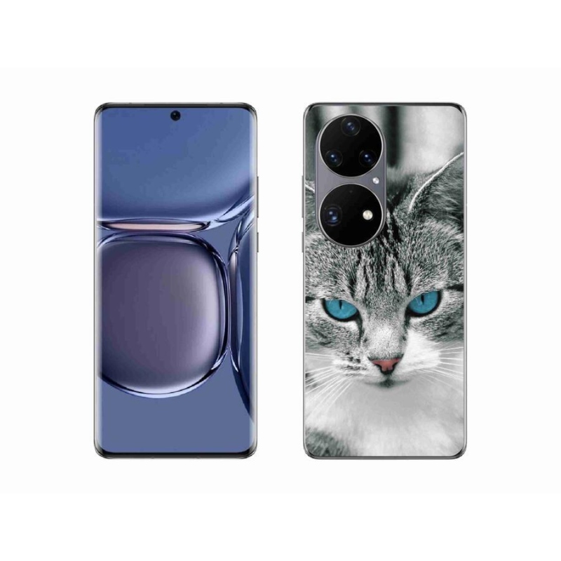 Gelový kryt mmCase na mobil Huawei P50 Pro - kočičí pohled 1