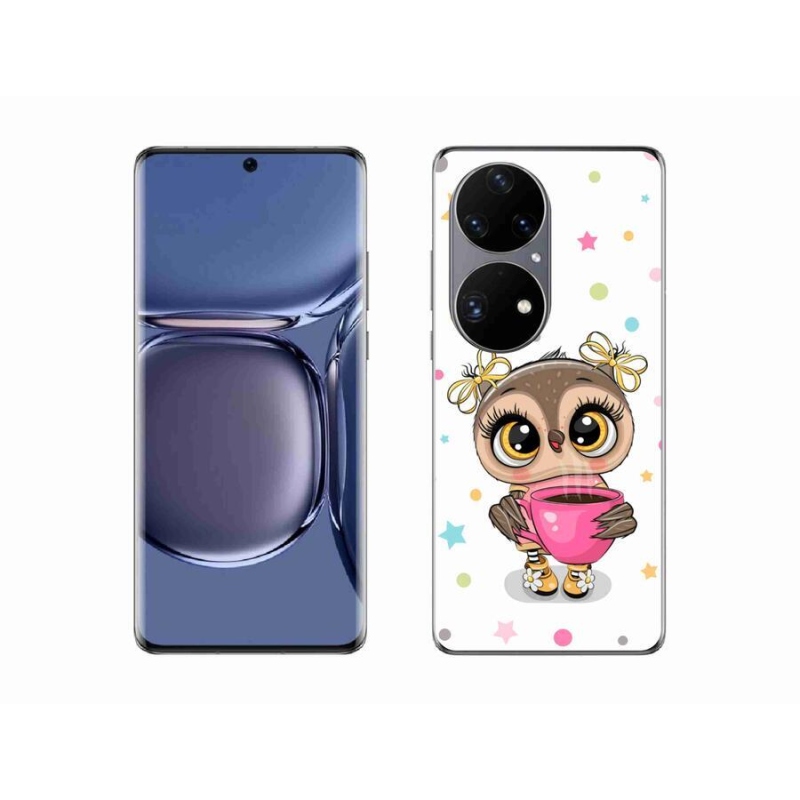 Gelový kryt mmCase na mobil Huawei P50 Pro - kreslená sovička