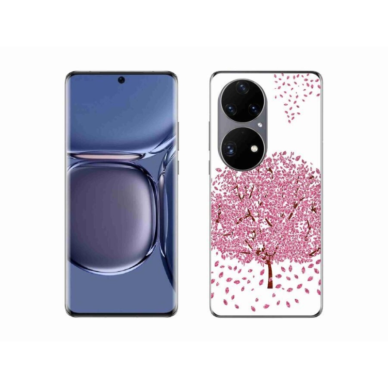 Gelový kryt mmCase na mobil Huawei P50 Pro - kreslený strom s listy