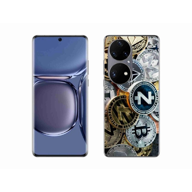 Gelový kryt mmCase na mobil Huawei P50 Pro - kryptoměny