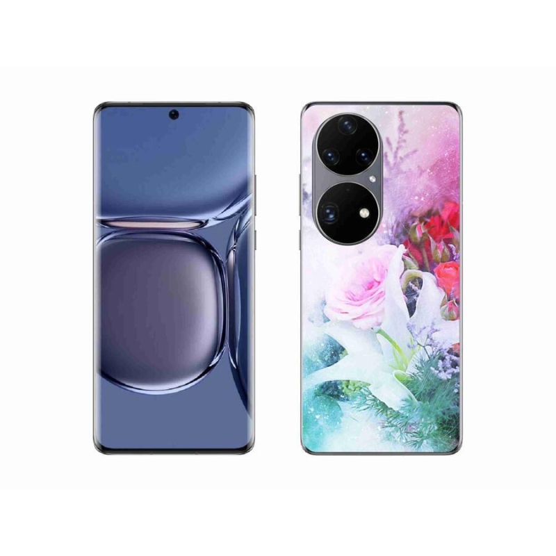 Gelový kryt mmCase na mobil Huawei P50 Pro - květiny 4