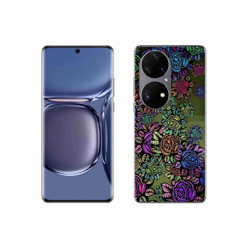 Gelový kryt mmCase na mobil Huawei P50 Pro - květiny 6
