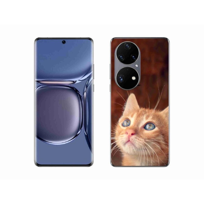 Gelový kryt mmCase na mobil Huawei P50 Pro - motýl a kotě