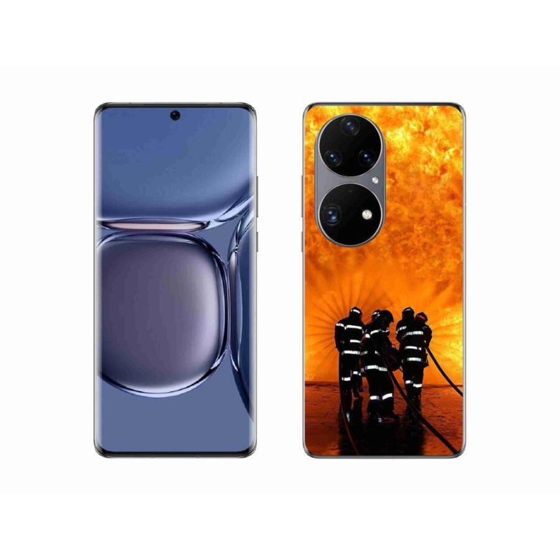 Gelový kryt mmCase na mobil Huawei P50 Pro - požár