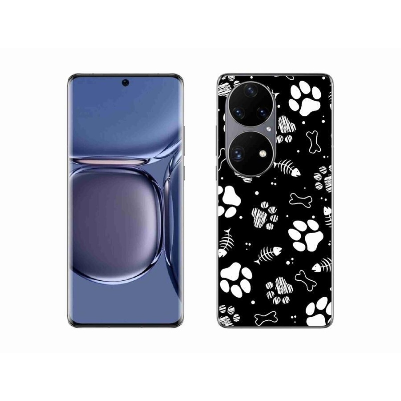 Gelový kryt mmCase na mobil Huawei P50 Pro - psí tlapky