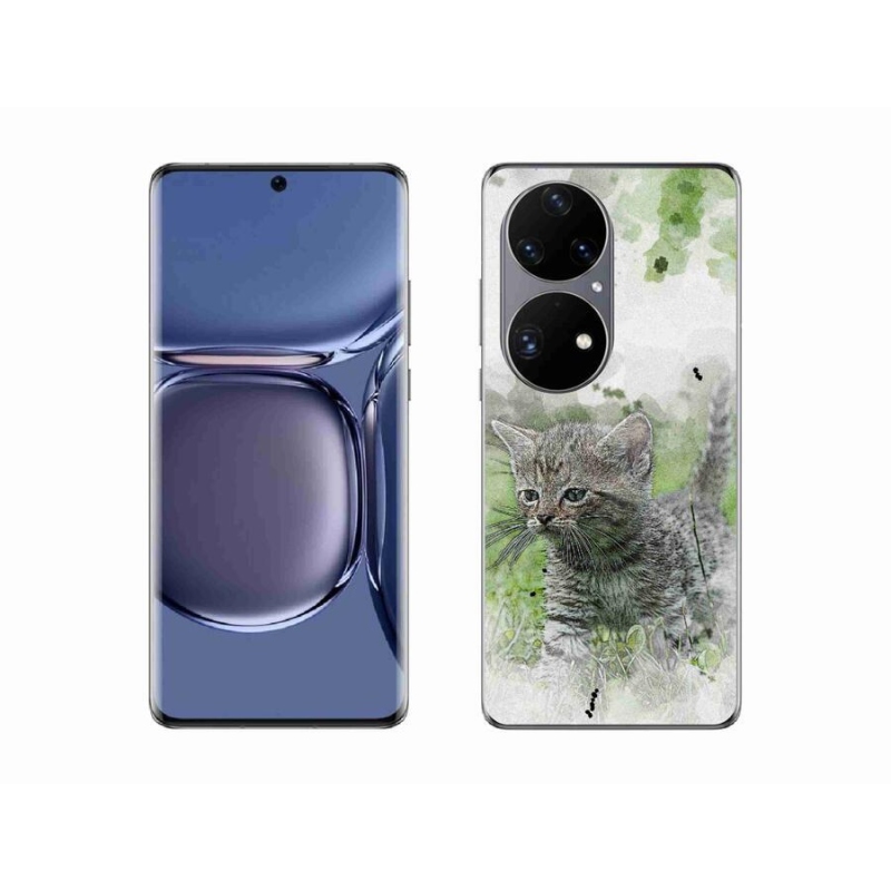 Gelový kryt mmCase na mobil Huawei P50 Pro - roztomilé kotě 1