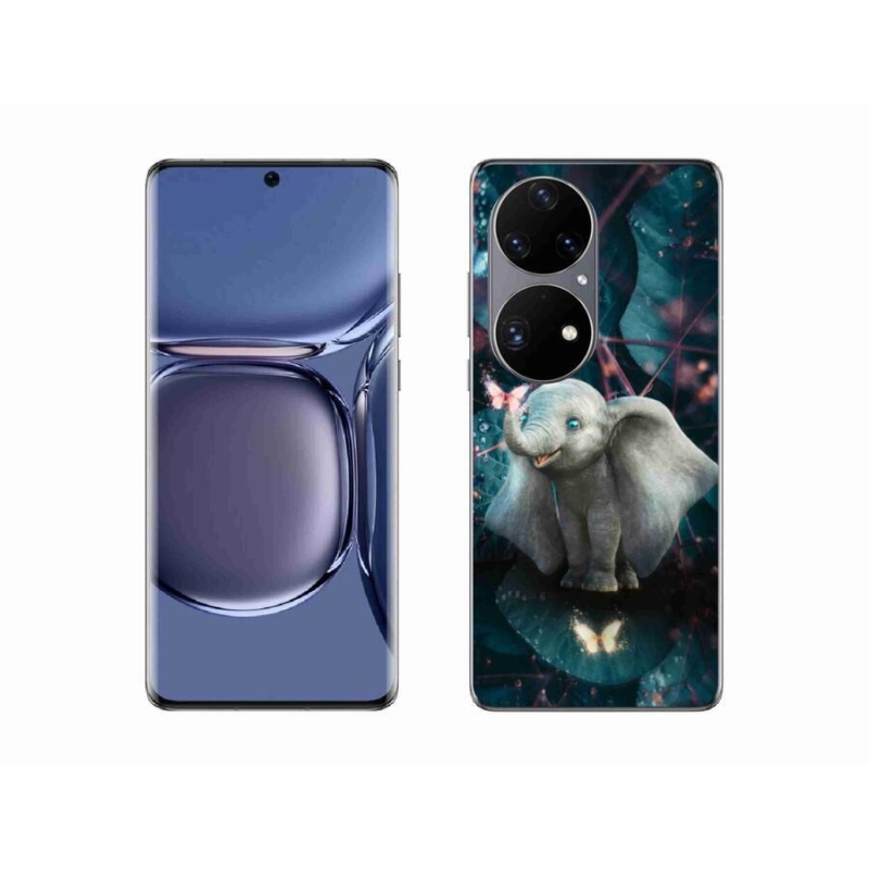 Gelový kryt mmCase na mobil Huawei P50 Pro - roztomilý slon
