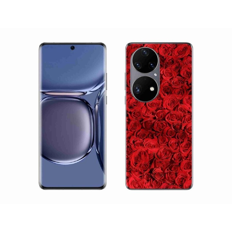 Gelový kryt mmCase na mobil Huawei P50 Pro - růže