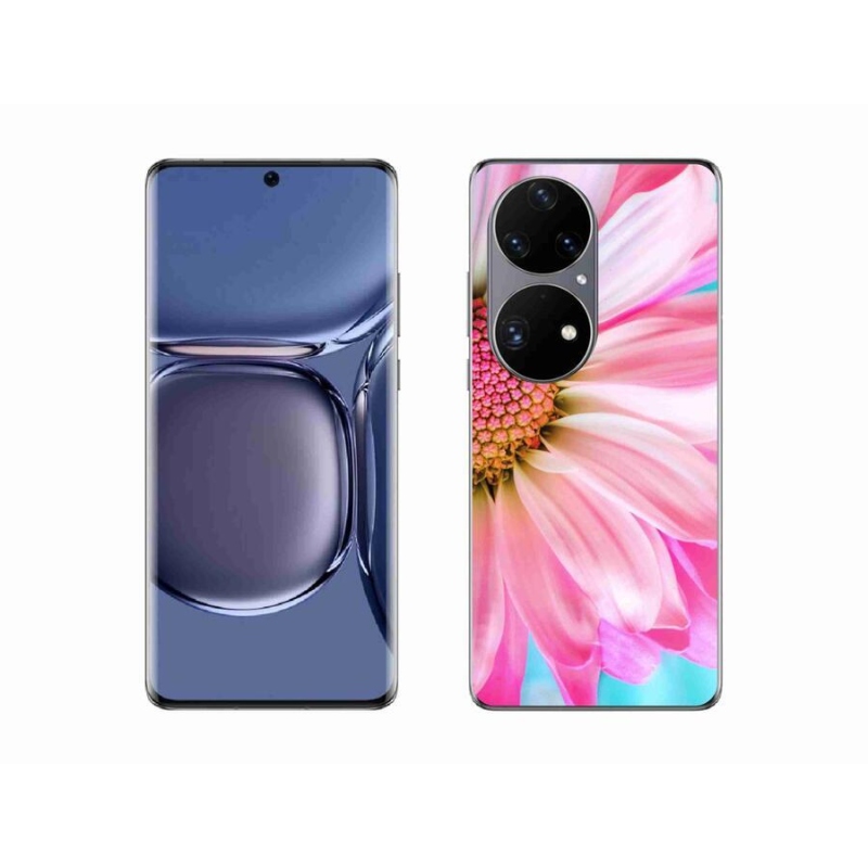 Gelový kryt mmCase na mobil Huawei P50 Pro - růžová květina