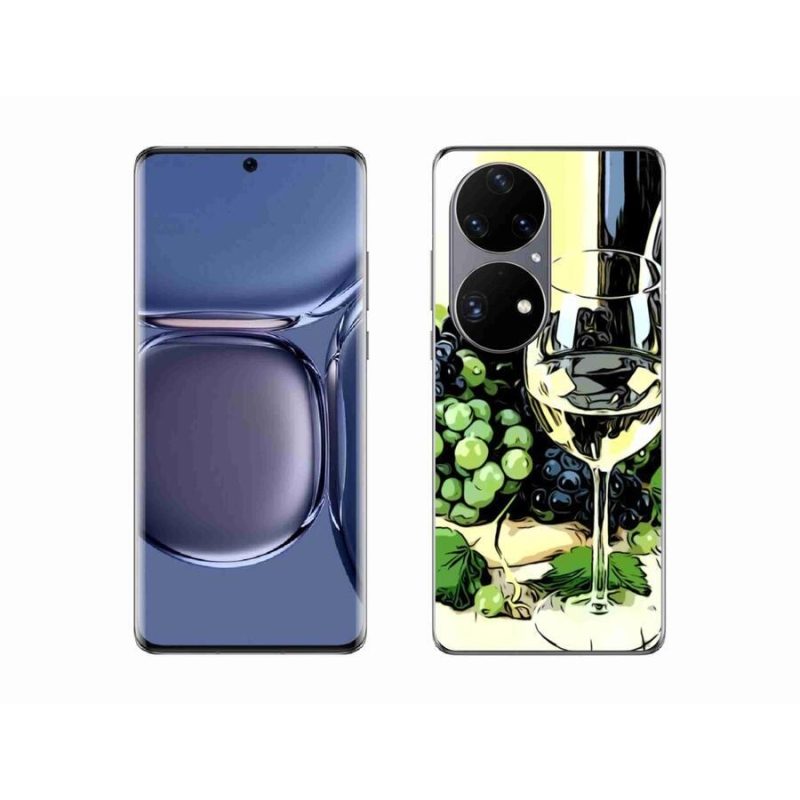 Gelový kryt mmCase na mobil Huawei P50 Pro - sklenka vína