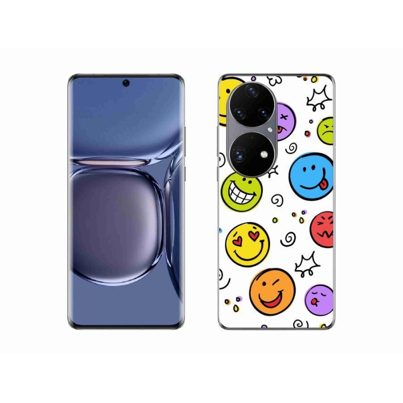 Gelový kryt mmCase na mobil Huawei P50 Pro - smajlíci