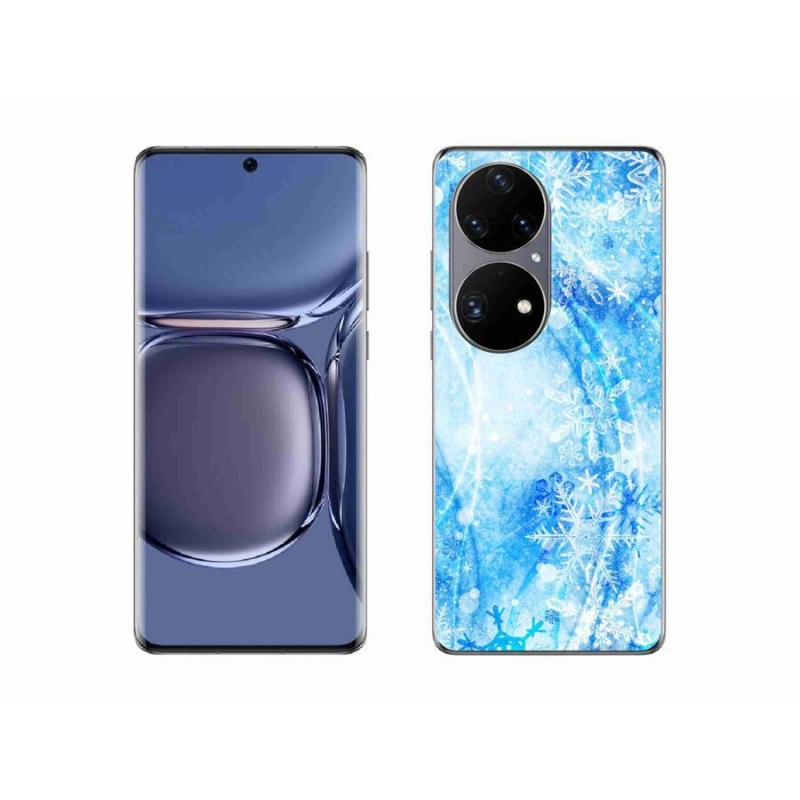 Gelový kryt mmCase na mobil Huawei P50 Pro - sněhové vločky