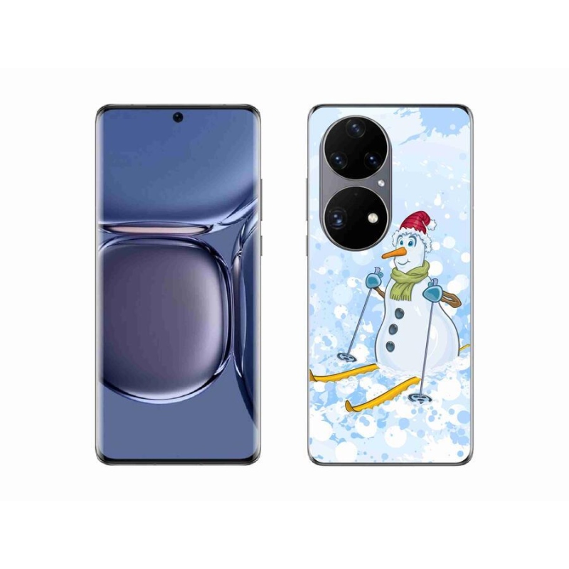 Gelový kryt mmCase na mobil Huawei P50 Pro - sněhulák