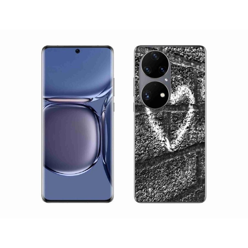 Gelový kryt mmCase na mobil Huawei P50 Pro - srdce na zdi