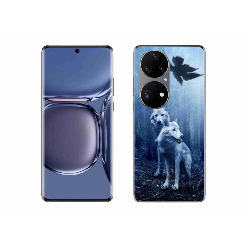 Gelový kryt mmCase na mobil Huawei P50 Pro - vlci v lese