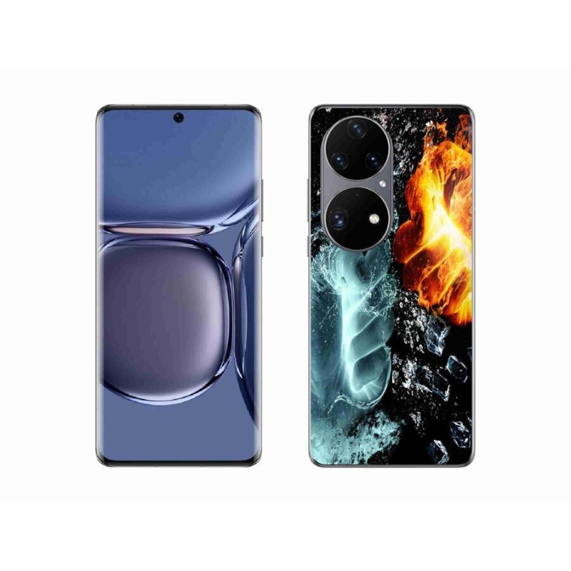 Gelový kryt mmCase na mobil Huawei P50 Pro - voda a oheň