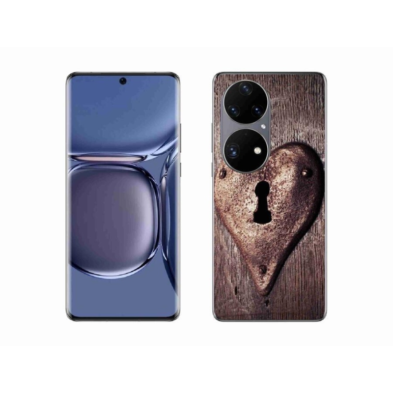 Gelový kryt mmCase na mobil Huawei P50 Pro - zámek ve tvaru srdce