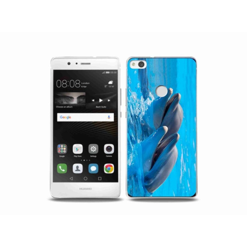 Gelový kryt mmCase na mobil Huawei P9 Lite (2017) - delfíni