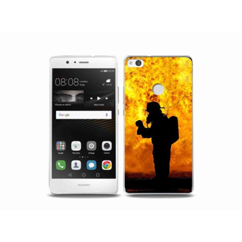Gelový kryt mmCase na mobil Huawei P9 Lite (2017) - hasič