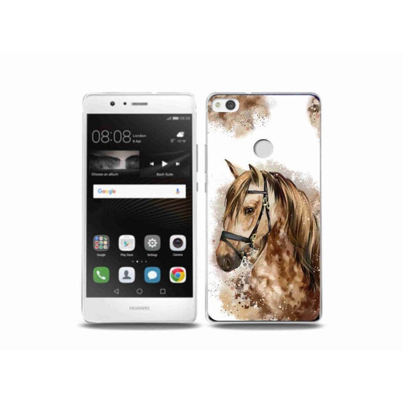 Gelový kryt mmCase na mobil Huawei P9 Lite (2017) - hnědý kreslený kůň