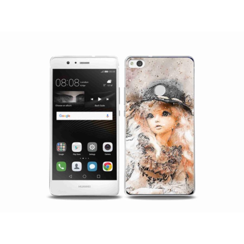 Gelový kryt mmCase na mobil Huawei P9 Lite (2017) - holčička s kloboukem