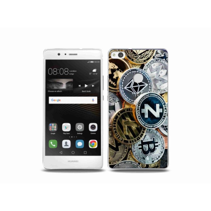 Gelový kryt mmCase na mobil Huawei P9 Lite (2017) - kryptoměny