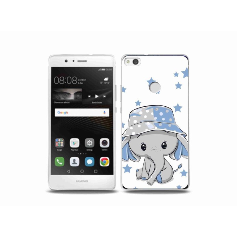 Gelový kryt mmCase na mobil Huawei P9 Lite (2017) - modrý slon