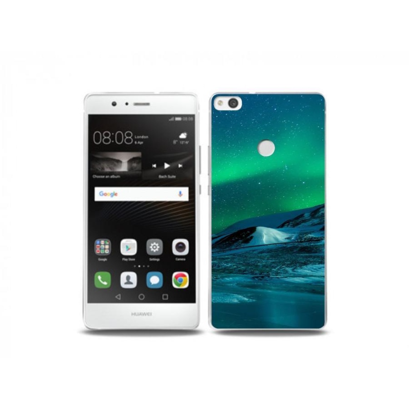 Gelový kryt mmCase na mobil Huawei P9 Lite (2017) - polární záře