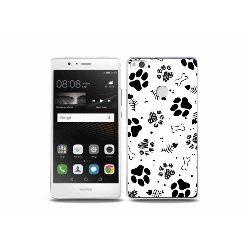 Gelový kryt mmCase na mobil Huawei P9 Lite (2017) - psí tlapky 1