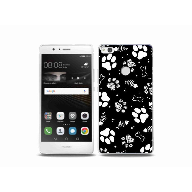 Gelový kryt mmCase na mobil Huawei P9 Lite (2017) - psí tlapky