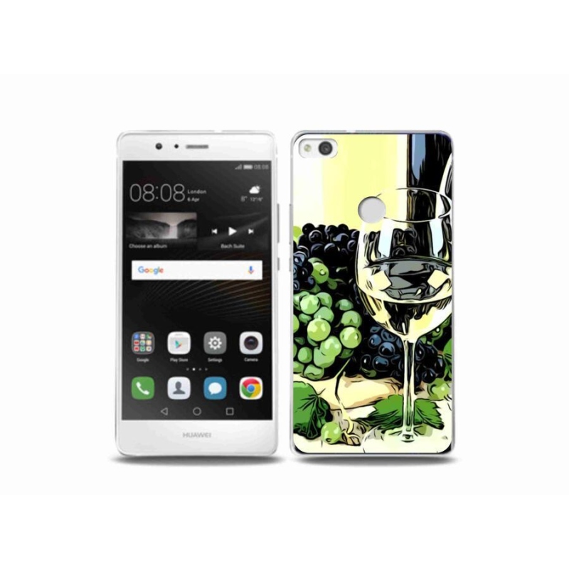 Gelový kryt mmCase na mobil Huawei P9 Lite (2017) - sklenka vína