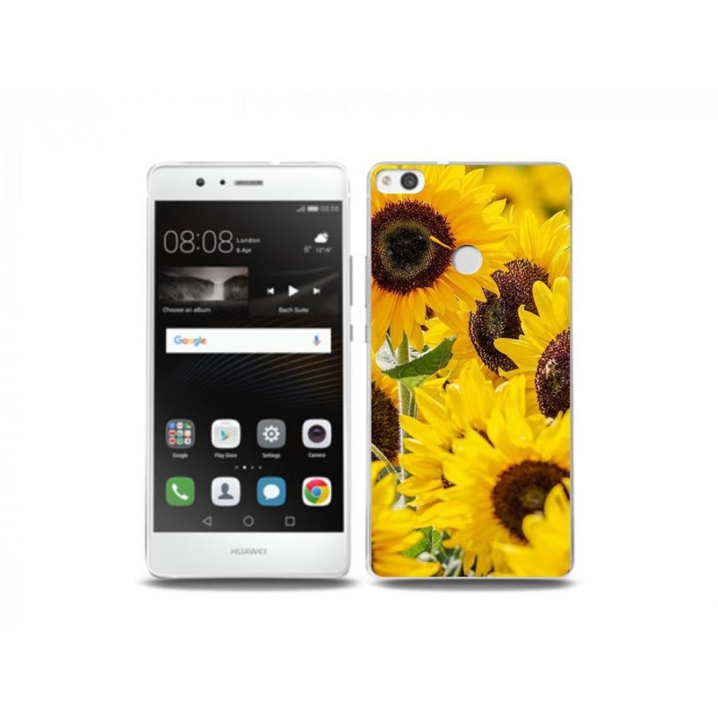 Gelový kryt mmCase na mobil Huawei P9 Lite (2017) - slunečnice