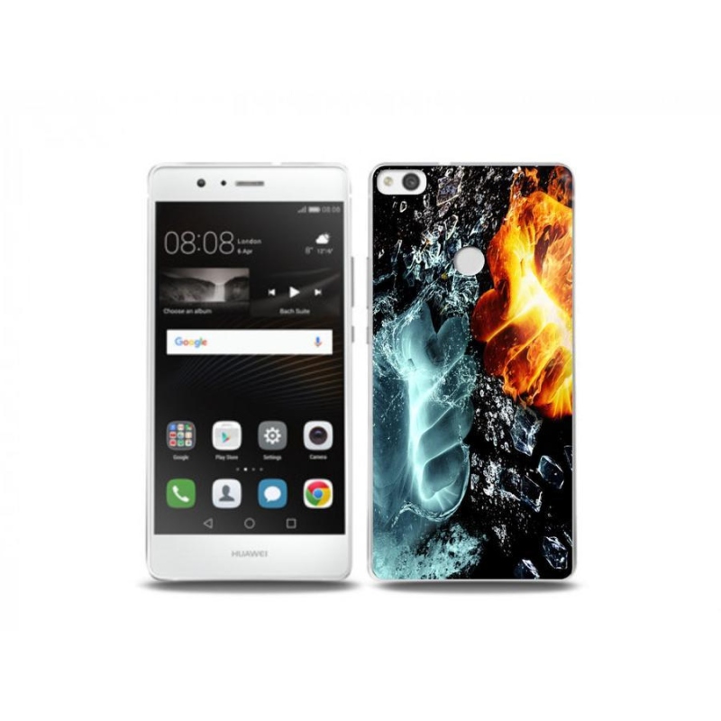 Gelový kryt mmCase na mobil Huawei P9 Lite (2017) - voda a oheň