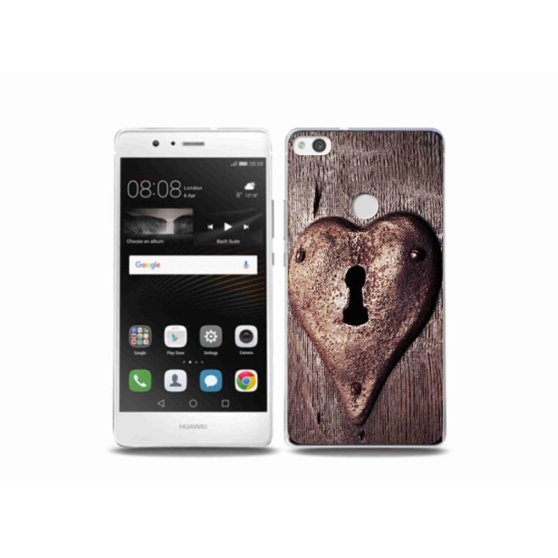 Gelový kryt mmCase na mobil Huawei P9 Lite (2017) - zámek ve tvaru srdce