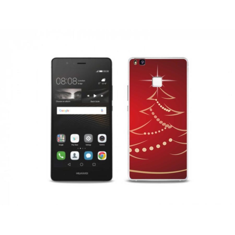 Gelový kryt mmCase na mobil Huawei P9 Lite - kreslený vánoční stromek