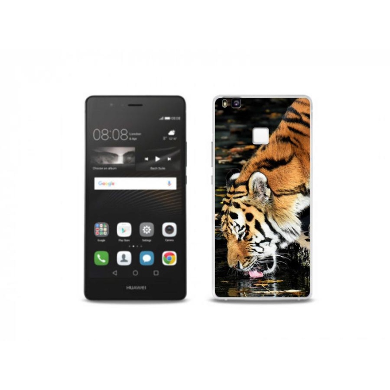 Gelový kryt mmCase na mobil Huawei P9 Lite - žíznivý tygr