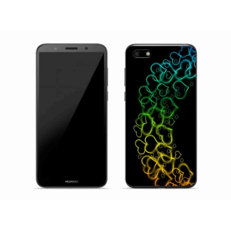 Gelový kryt mmCase na mobil Huawei Y5 (2018) - barevná srdíčka