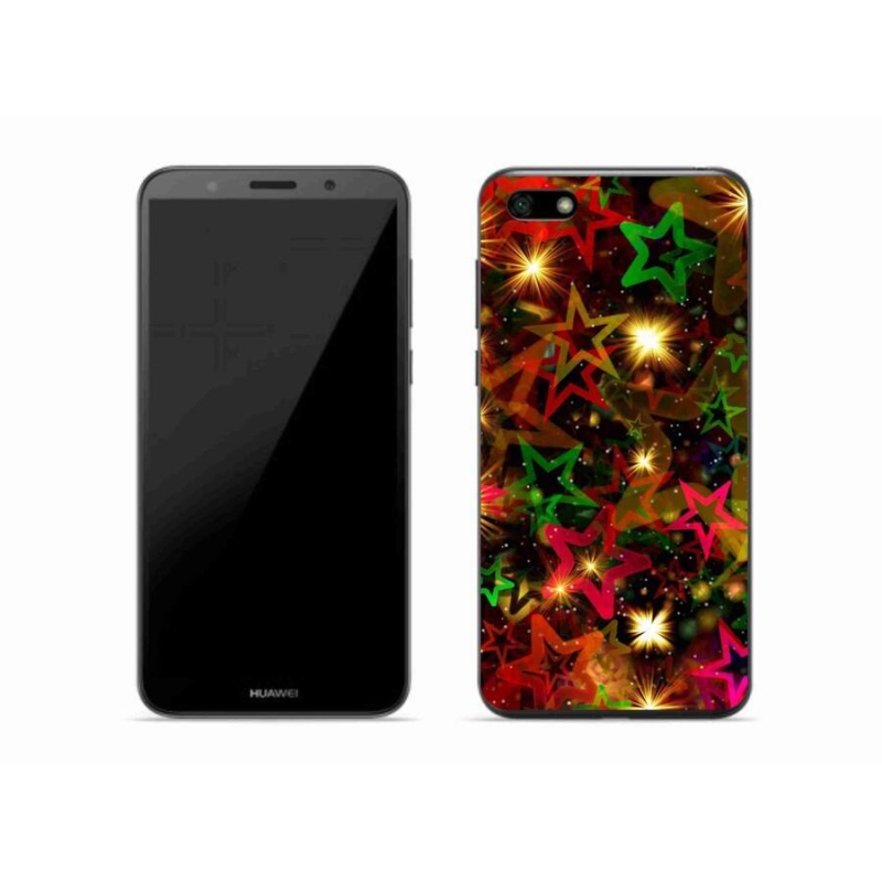 Gelový kryt mmCase na mobil Huawei Y5 (2018) - barevné hvězdičky