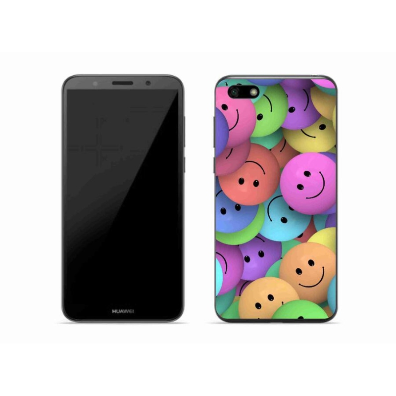 Gelový kryt mmCase na mobil Huawei Y5 (2018) - barevní smajlíci